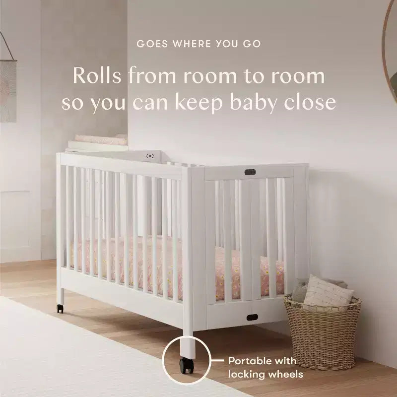 Lit de bébé pliant portable Babyletto Maki avec kit de conversion pour lit de tout-petit