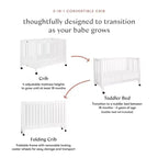 Lit de bébé pliant portable Babyletto Maki avec kit de conversion pour lit de tout-petit