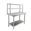60 * 24 Stainless Steel Kitchen Worktable with 3-Tier Shelf  Heavy-Duty Prep Station for Microwave, Cookware & Kitchen Supplies Storage