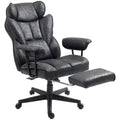 396lbs. Big and Tall Office Chair, Massage Office Chair with Footrest, Lumbar Support & Reclining Function