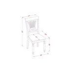 Ensemble de salle à manger ovale 5 pièces avec plateau en bois massif finition marron selle et 4 chaises avec