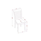 Ensemble de salle à manger 5 pièces en bois massif finition acajou – 4 places