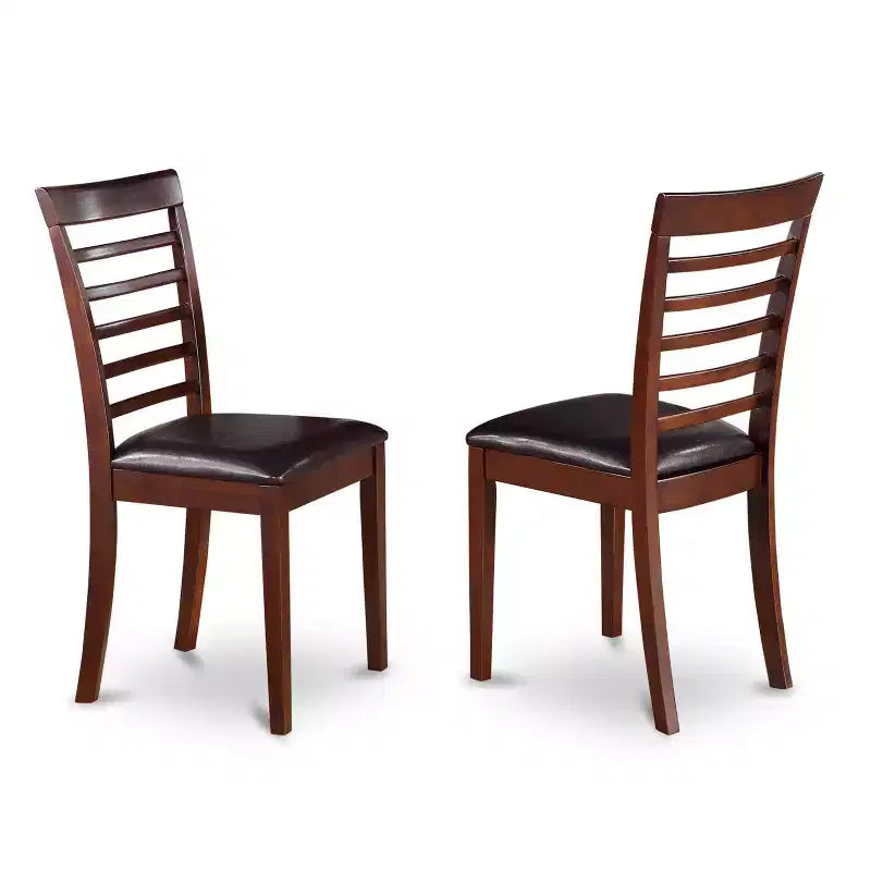 Ensemble de salle à manger City Chic – Table et chaises 3 pièces – Table rectangulaire avec rallonge – Finition acajou