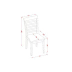 Ensemble de salle à manger City Chic – Table et chaises 3 pièces – Table rectangulaire avec rallonge – Finition acajou