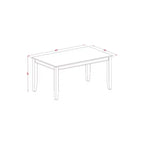 Ensemble de salle à manger contemporain - Table et 4 chaises avec banc - Ensemble dînette chic