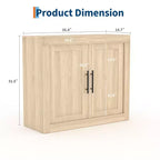 Bahut de 179,8 cm avec 4 portes, buffet moderne de style rustique avec rangements, console multimédia en bois pour le salon et la cuisine