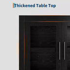 Bahut de 179,8 cm avec 4 portes, buffet moderne de style rustique avec rangements, console multimédia en bois pour le salon et la cuisine
