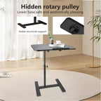 Bureau debout à hauteur réglable avec roulettes dissimulées, table d'appoint pour ordinateur avec plateau divisé inclinable pour bureau, canapé, lit médicalisé