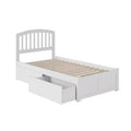 HomeStock 41.54 in.H White Twin XL Size Freestanding Headboards with Bed Frame