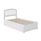 HomeStock Tête de lit indépendante blanche avec cadre de lit, taille Twin XL, 105,5 cm de hauteur