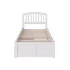 HomeStock Tête de lit indépendante blanche avec cadre de lit, taille Twin XL, 105,5 cm de hauteur