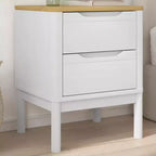 Bedside Cabinet White Solid Pine Wood Small Bedside Cabinet