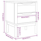 Table de chevet en pin massif blanc Petite table de chevet
