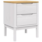 Table de chevet en pin massif blanc Petite table de chevet