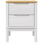 Table de chevet en pin massif blanc Petite table de chevet