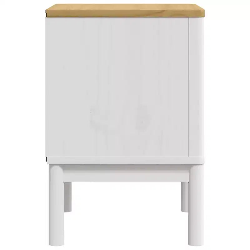 Table de chevet en pin massif blanc Petite table de chevet