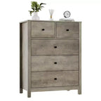 Commode 5 tiroirs Acekool, meuble de rangement vertical moderne avec tiroirs pour chambre, entrée ou bureau à domicile
