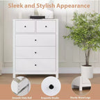 Commode 5 tiroirs Acekool, meuble de rangement vertical moderne avec tiroirs pour chambre, entrée ou bureau à domicile