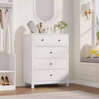 Commode 5 tiroirs Acekool, meuble de rangement vertical moderne avec tiroirs pour chambre, entrée ou bureau à domicile