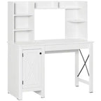 Bureau informatique avec étagère, bureau d'ordinateur à domicile avec armoire de rangement