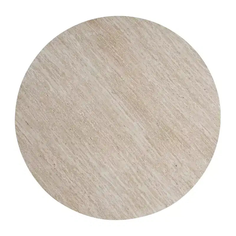 Table basse ronde moderne Christopher Knight Home Zarya avec plateau à motif marbre et piètement croisé