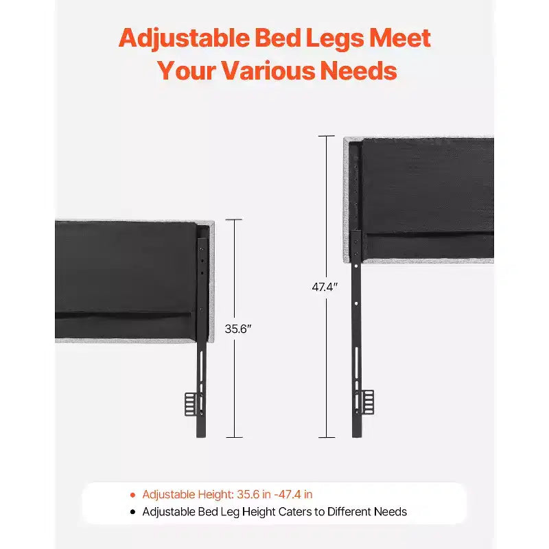 VEVOR Tête de lit, Tête de lit pleine grandeur avec hauteur réglable, capitonnage diamant confortable pour lit double, L 143 x H 90,4-120,4 cm, Gris clair