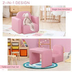 Ensemble table et chaises convertible 2-en-1 pour garçons et filles