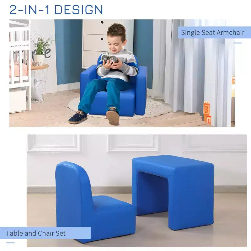 Ensemble table et chaises convertible 2-en-1 pour garçons et filles