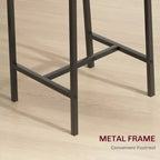 Ensemble table et chaises de bar 3 pièces, petite table et chaises de cuisine, table à manger carrée avec 2 tabourets et noir