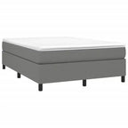 Cadre de lit Gris foncé Tissu 100 % polyester, contreplaqué, bois composite