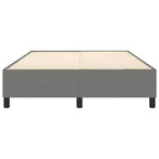 Cadre de lit Gris foncé Tissu 100 % polyester, contreplaqué, bois composite