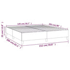 Cadre de lit Gris foncé Tissu 100 % polyester, contreplaqué, bois composite