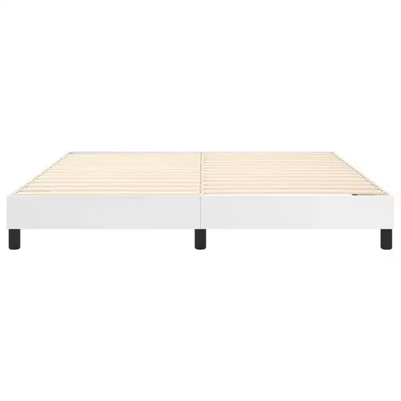 Cadre de lit King en similicuir blanc durable