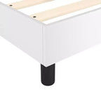 Cadre de lit King en similicuir blanc durable