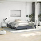 Bed Frame Dark grey Velvet (100% polyester), plywood, engineered wood