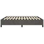 Cadre de lit Velours gris foncé (100 % polyester), contreplaqué, bois d'ingénierie