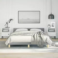 Bed Frame With Headboard Light Grey