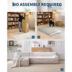Canapé sectionnel convertible en L de 107 pouces, canapé modulaire 3 places rembourré, canapé-lit sans assemblage requis pour salon, chambre à coucher