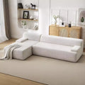 Canapé sectionnel convertible en L de 107 pouces, canapé modulaire 3 places rembourré, canapé-lit sans assemblage requis pour salon, chambre à coucher