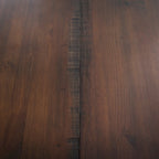 Table de salle à manger en pin massif, 72 po, aspect vieilli, avec piètement tréteau – Gris / Acajou / Chêne rustique, pour 6 à 8 personnes
