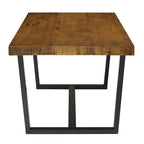 Table de salle à manger en pin massif, 72 po, aspect vieilli, avec piètement tréteau – Gris / Acajou / Chêne rustique, pour 6 à 8 personnes