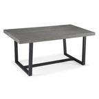 Table de salle à manger en pin massif, 72 po, aspect vieilli, avec piètement tréteau – Gris / Acajou / Chêne rustique, pour 6 à 8 personnes
