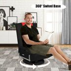 Chaise de jeu au sol pivotante à 360 degrés avec dossier pliable et réglable