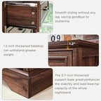 Commode rustique à 5 tiroirs avec poignées métalliques – Marron / Noir / Gris / Blanc – Unité individuelle