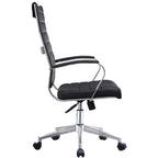 Chaise de bureau moderne haute avec dossier haut, en similicuir PU, pivotante, inclinable, réglable, avec coussin, modèle de designer, pour dirigeant