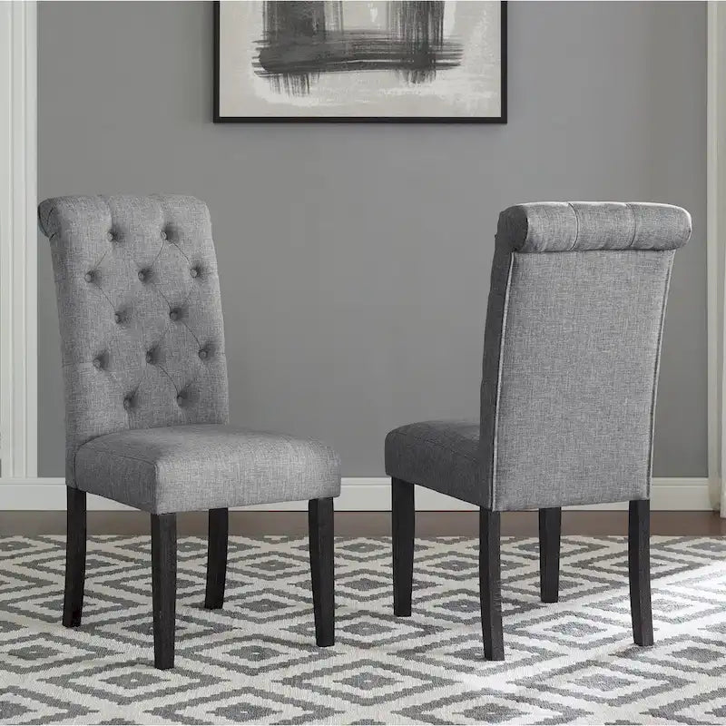 Ensemble de salle à manger rond 5 pièces, ensemble de meubles de salle à manger avec table à manger en croix et 4 chaises rembourrées