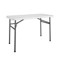 4' Straight Folding Multi-Purpose Utility Table White - Room & Joy: Portable Desk, Indoor/Outdoor Use
