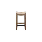 26" Davenport Wood Counter Height Barstool Light Amber - Alaterre Furniture: Rustic Industrial, Pine Legs