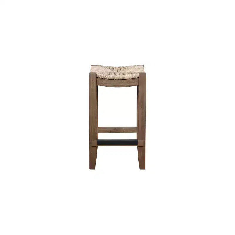 26" Davenport Wood Counter Height Barstool Light Amber - Alaterre Furniture: Rustic Industrial, Pine Legs