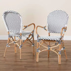 Lot de 2 chaises de salle à manger Naila en rotin et tressage Naturel/Marron - bali & pari